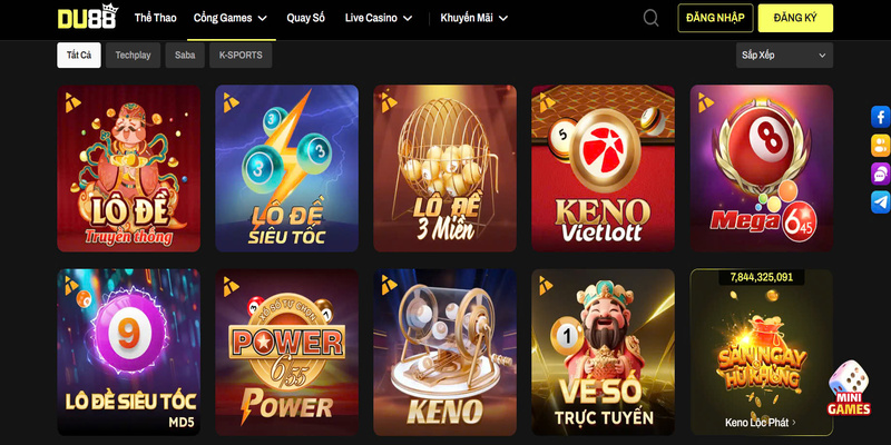 Các hình thức quay thưởng xổ số DU88 nổi bật